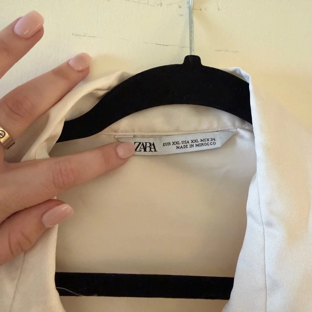 Zara Cream Collared Shirt - Picture 3 of 5